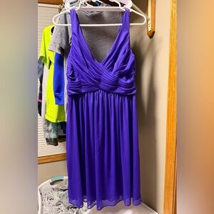David’s Bridal Chiffon Purple Regency bridesmaids dress Style F16007. Like new